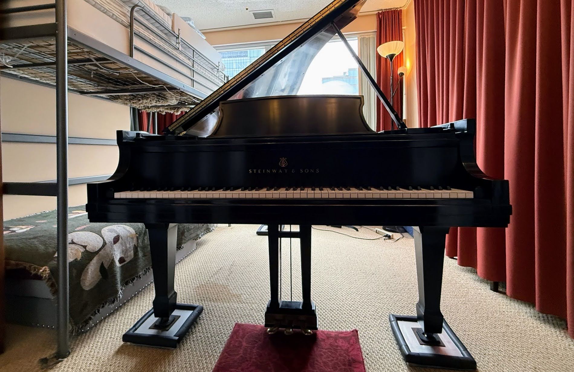 Front view of Steinway Model B